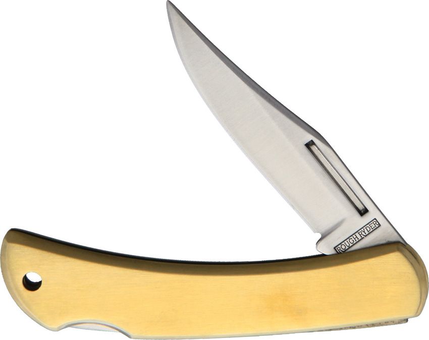 Rough Ryder Lockback Folding Knife Brass (2.13" Satin) RR2004