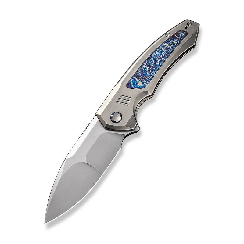 WE Knife Co Hyperactive Flipper Knife Ti w/ Flamed Ti Inlay (3.8" Polish) WE23030-1