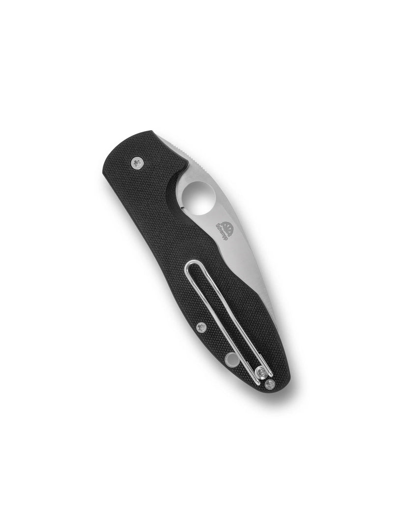 Spyderco Retract Liner Lock Knife Black G-10 (3.4", Satin, 9Cr18MoV) C276GP
