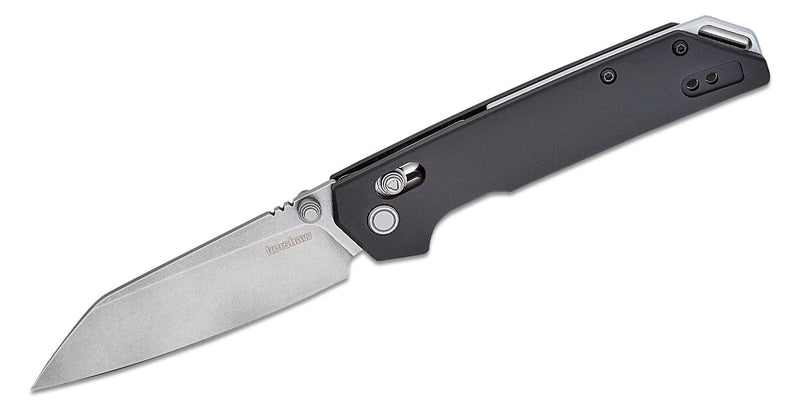 Kershaw Iridium Reverse Tanto DuraLock Knife Black Aluminum (3.4" SW D2) 2038R