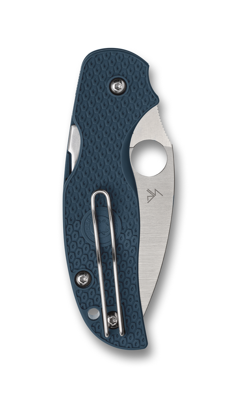Spyderco Sage 5 Lightweight Compression Lock Cobalt Blue FRN (3" Satin SPY27) C123PCBL