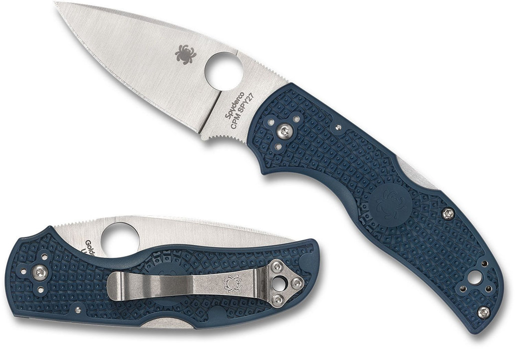 Spyderco Native 5 Lightweight Lockback Knife Blue FRN (2.95", Satin, SPY27) C41PCBL5