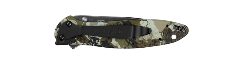 Kershaw Leek Assisted Opening Folding Knife Kings Camo Aluminum (3", Black SW, 14C28N) 1660KC