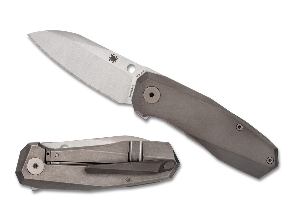 Spyderco Techno 3 Frame Lock Knife Titanium (2.64" Satin CTS-XHP) C158TIP3