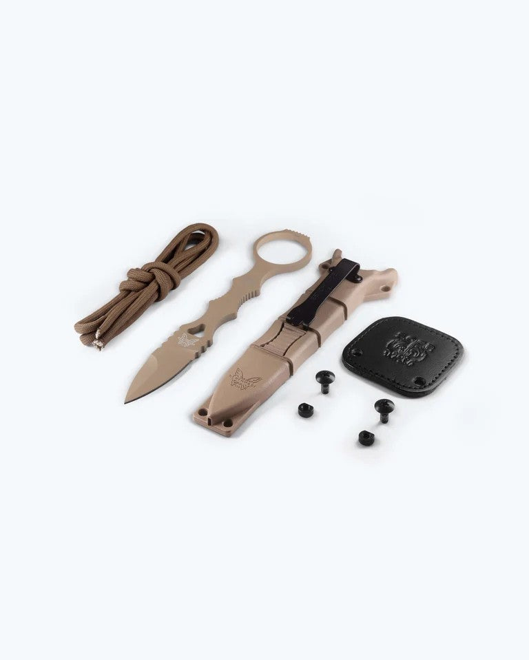 Benchmade Mini SOCP Dagger Fixed Blade Knife Desert Sand 440C (1.66", Sand, 440C) 177SN