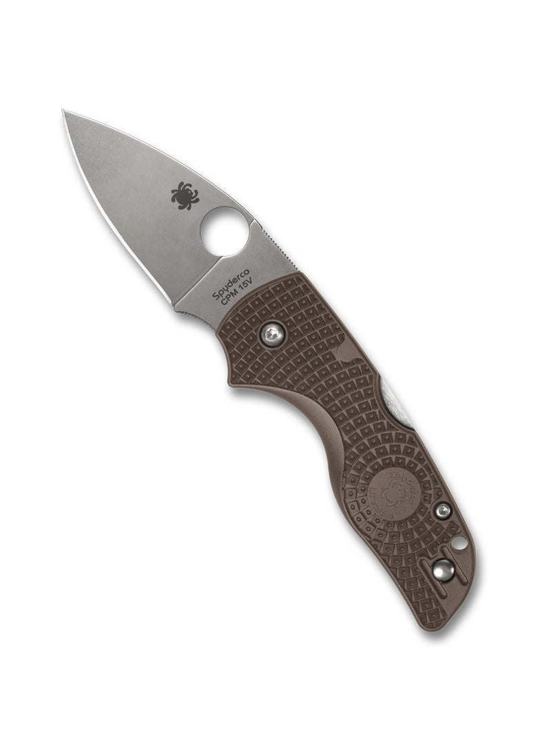Spyderco Lil' Native SPRINT RUN Lightweight Lockback Knife Brown FRN (2.42", Satin, 15V) C230PBN15V