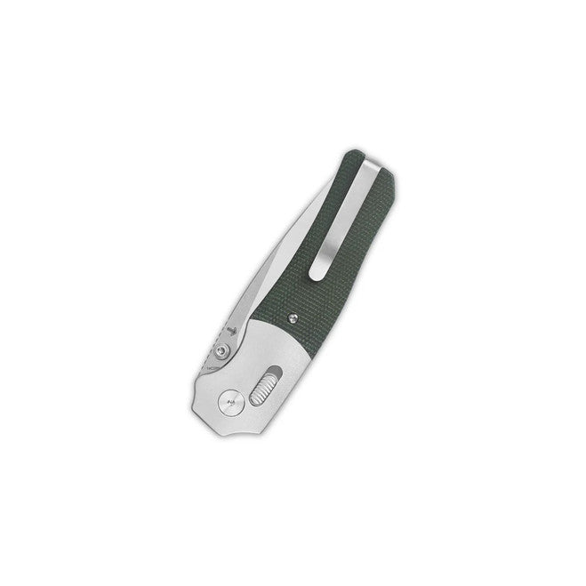 QSP Jacob Lundquist Vault Glyde Lock Knife Green Micarta (3.25" Satin 14C28N) QS157-B1