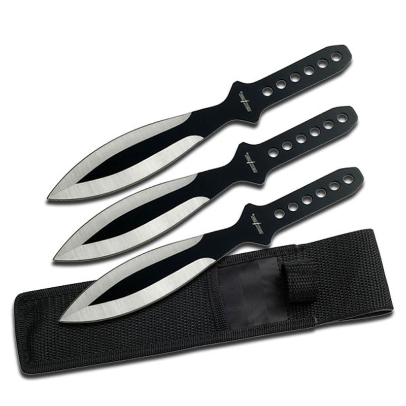 Perfect Point 3 Pc Throwing Knife Set (Silver) 6" PP-114-3SB