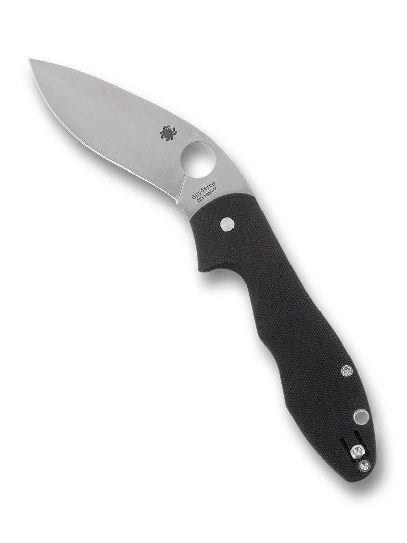 Spyderco Retract Liner Lock Knife Black G-10 (3.4", Satin, 9Cr18MoV) C276GP