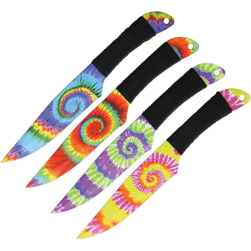 Wild Boar Tie Dye Throwing Knife Set Stainless Finish WB1023
