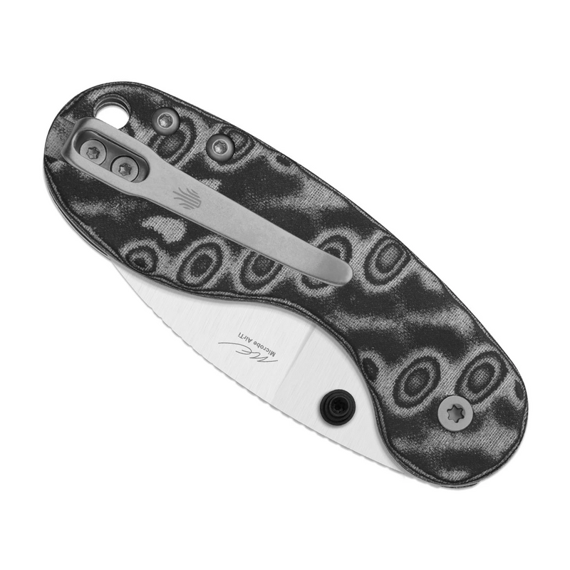 Kizer Microbe DSJ AirTi Detent Slip Joint Knife Vortex Micarta (2.19", Satin, 14C28N) V2742DSJA2