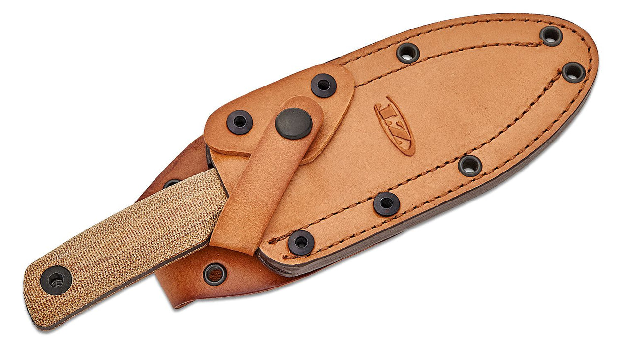 Zero Tolerance 0004 Fixed Blade Knife Canvas Micarta (4.2", Dark Bronze, Cru-Wear) ZT0004