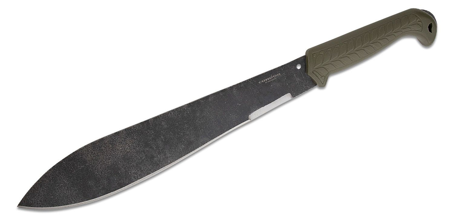 Condor Terrachete Machete Fixed Blade Knife HIP Army Green (14.6" Natural) CTK2849-14.5-HC