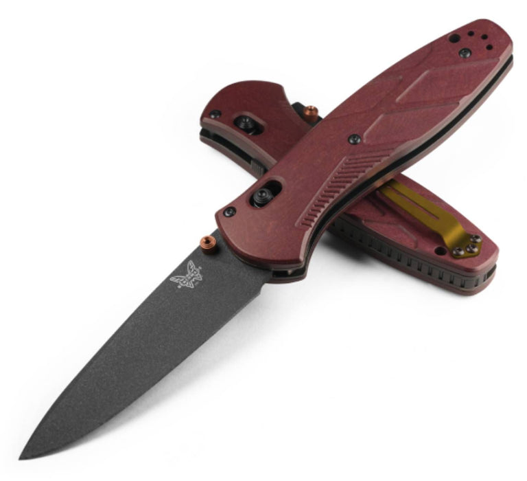 Benchmade Barrage AXIS-Assist Knife Redstone Richlite (3.6", Black, S30V) 581BK-04