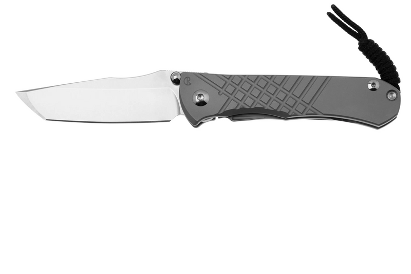 Chris Reeve Umnumzaan Tanto Frame Lock Knife Titanium Glass Blasted (3.68", SW, Magnacut) UMN-1014