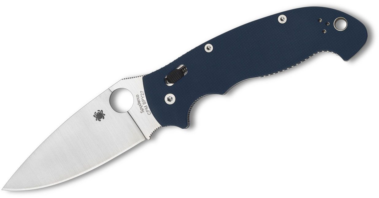 Spyderco Manix 2 XL Ball Bearing Lock Knife Cobalt Blue G-10 (3.85", Satin, SPY27) C95GPCBL2