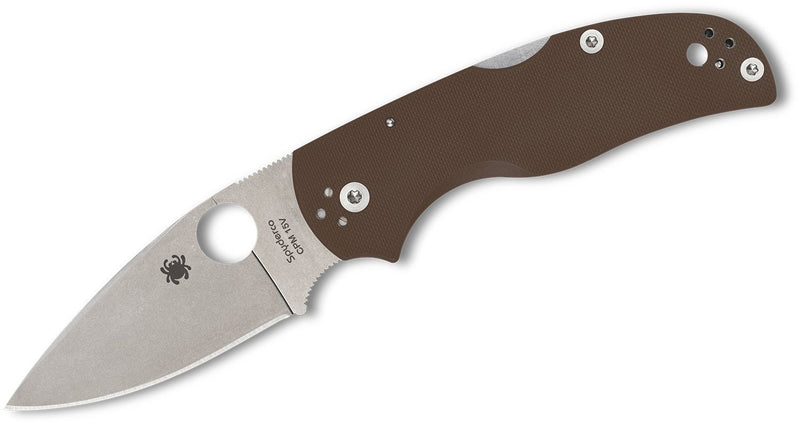 Spyderco Native 5 SPRINT RUN Lockback Knife Brown G-10 (2.95", Satin, 15V) C41GPBN15V5