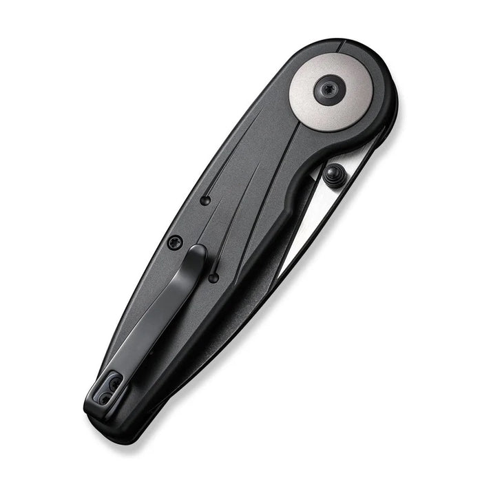 CIVIVI Starflare Button Lock Knife Black Aluminum (3.3" Two-Tone) C23052-1