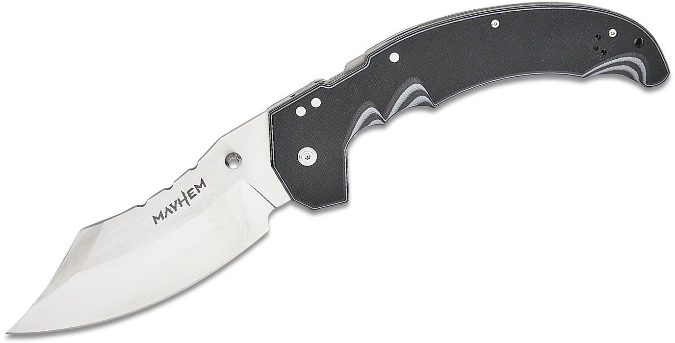 Cold Steel Mayhem Modified Cleaver Atlas Lock Knife Black/Gray GFN (6" Satin) CS-FL-60DPLM