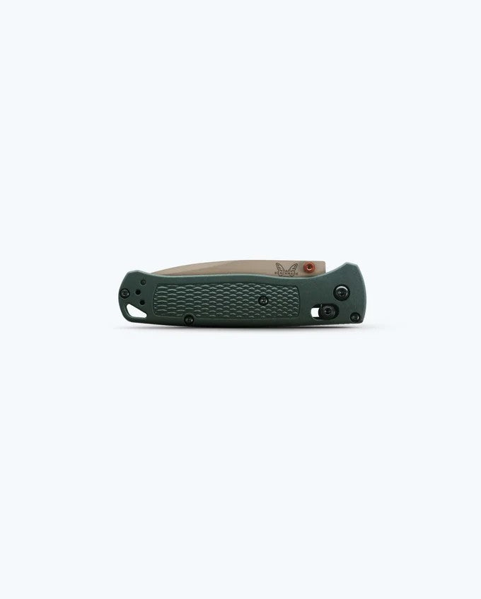 Benchmade Bugout AXIS Lock Knife Taiga Green Grivory (3.2", Tan, Elmax) 535TN-2601