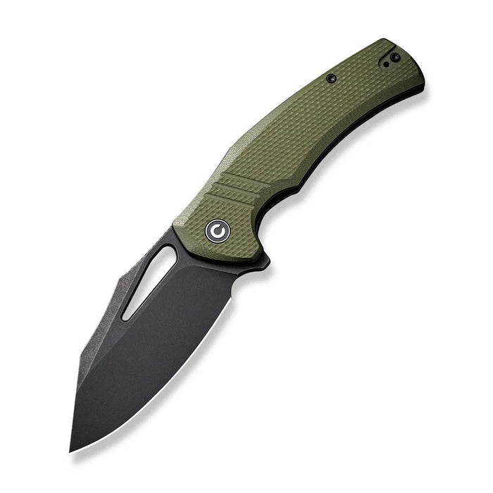 CIVIVI BullTusk Liner Lock Knife Green G-10 (3.48" Black Stonewash) C23017-2
