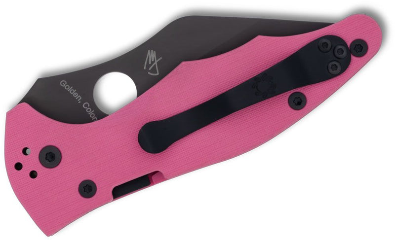 Spyderco Yojimbo 2 SPRINT RUN Knife Pink G-10 (3.2", Black, S30V) C85GPNBKP2