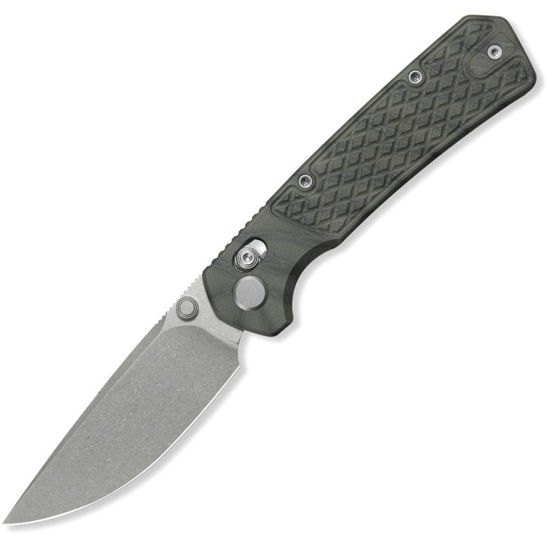 GEO Knife Blaze Crossbar Lock Knife Tiger Stripe Flamed Titanium (3.3", SW, M390) GEO2502C