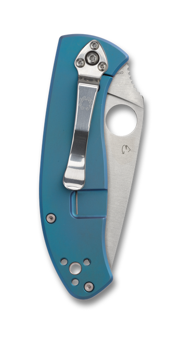 Spyderco Tenacious R.I.L. Frame Lock Knife Blue Titanium (3.35" Satin) C122TIBLP