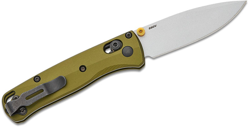 Benchmade Mini Bugout AXIS Lock Knife Woodland Green Al (2.82", Cerakote, S90V) 533SL-10