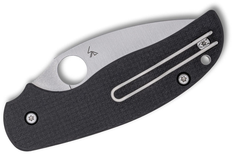 Spyderco Sage 6 Button-Release Compression Lock Knife CF/G-10 Laminate (3", Satin, S30V) C123CFBCLP