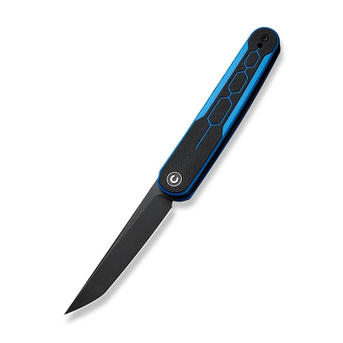 CIVIVI Rafal Brzeski KwaiQ Liner Lock Knife Black/Blue G-10 (2.97" Black SW) C23015-3