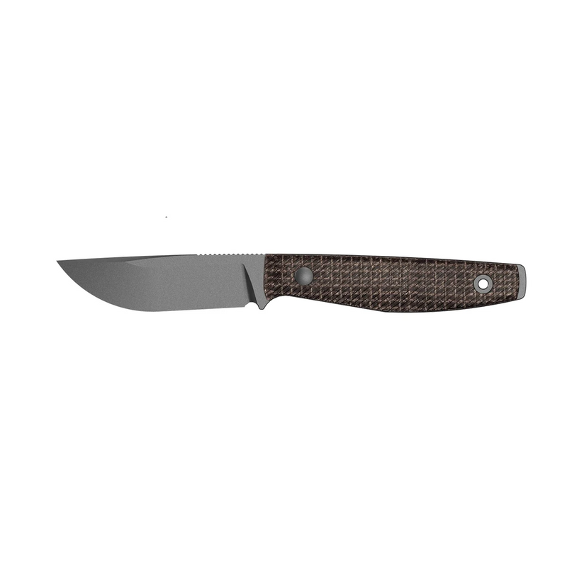 Kizer Dingo Fixed Blade Knife Brown Micarta (3.51", Gray, AEB-L) 1121A1
