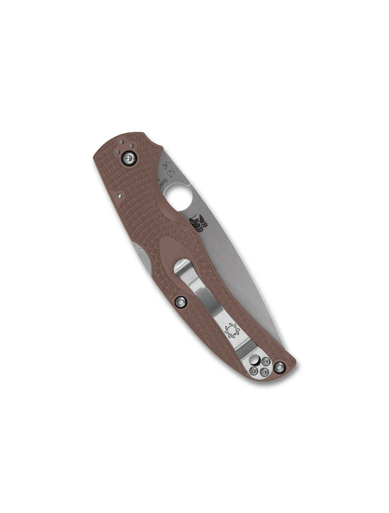 Spyderco Native Chief SPRINT RUN Lightweight Lockback Knife Brown FRN (4.02", Satin, 15V) C244PBN15V