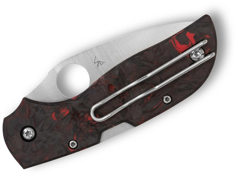 Spyderco Chaparral Lockback Knife Red Dark Matter Fatcarbon (2.8", Satin, CTS XHP) C152CFRDP