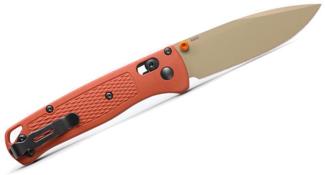 Benchmade Bugout AXIS Lock Knife Rust Orange Grivory (3.24", Tan, S30V) 535TN-10