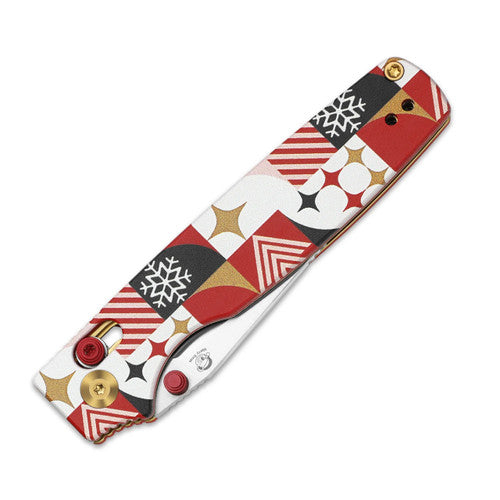 Kizer Original 2 Knife LIMITED EDITION G10 Christmas (3.17",  Satin, 14C28N) V3605.2MC1