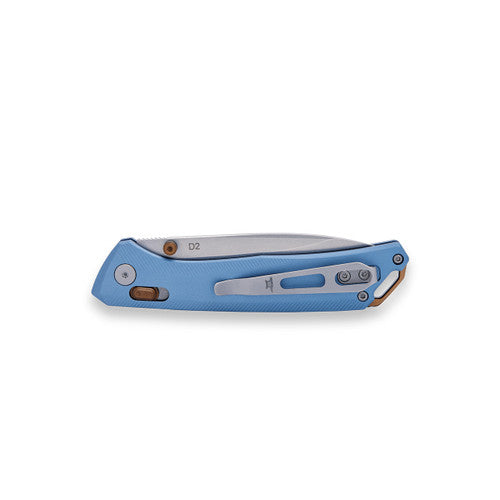 Buck Knives 700 Nomad Crossbar Lock Knife Blue Aluminum (3.25", SW, D2) 0700BLS