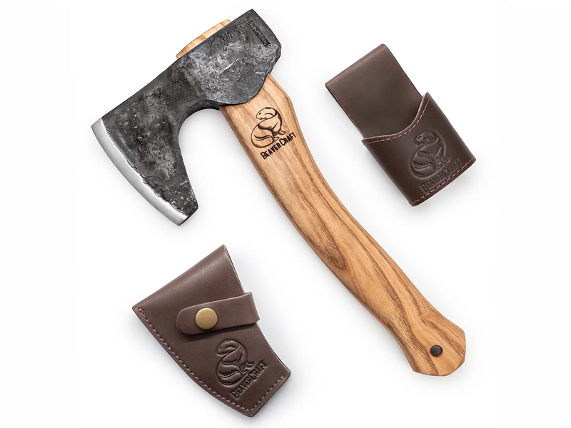 Beavercraft Compact Long Bearded Bushcraft Hatchet (3.54", SW, Carbon Steel) BE-AX6