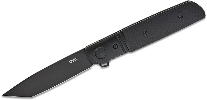 CRKT Bamboozled Spring Assisted Liner Lock Knife Black G-10 (3.31", Black, D2) 5720K