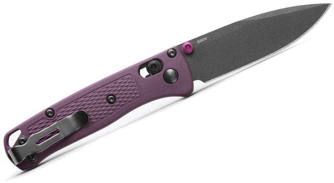 Benchmade Mini Bugout AXIS Lock Knife Dark Purple Grivory (2.82", Gray, S30V) 533GY-09