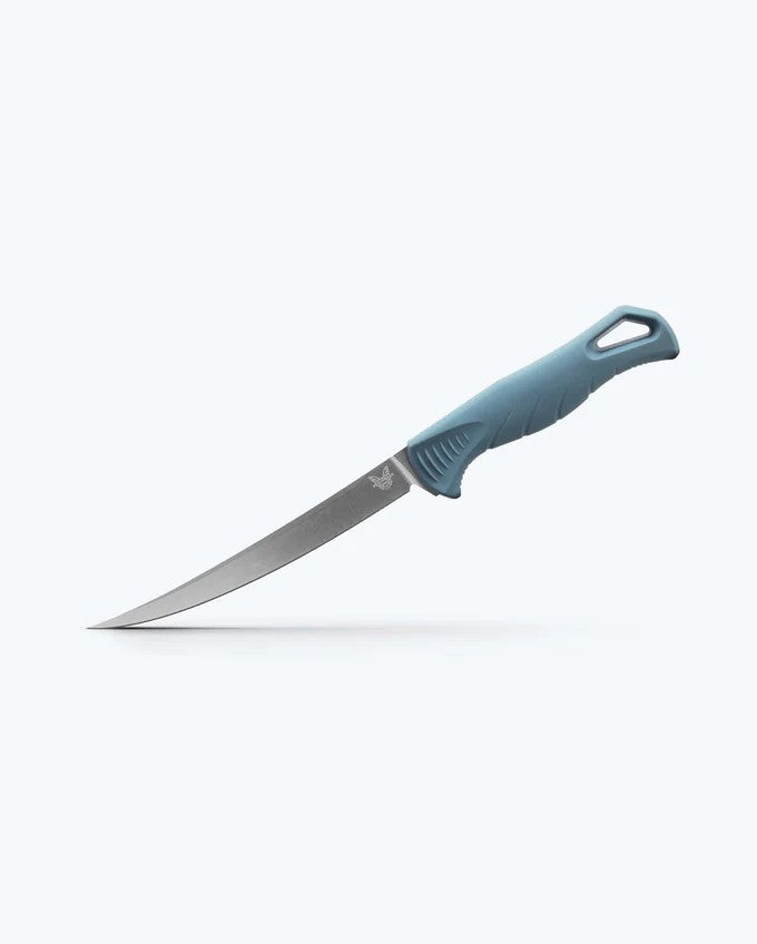 Benchmade Fishcrafter Fixed Blade Fillet Knife Depth Blue Santoprene (5.97", SW, MagnaCut) 18030