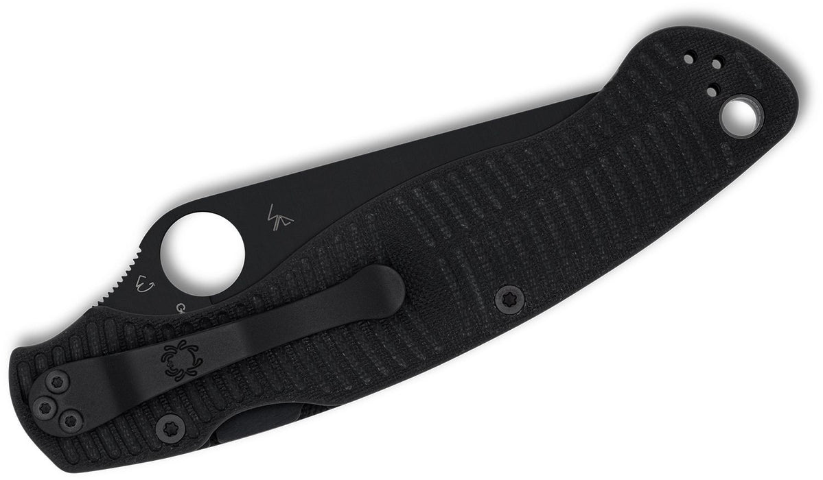 Spyderco Military 2 Salt Compression Lock Knife Black G-10 (4", Black, MagnaCut) C36GMCBKP2