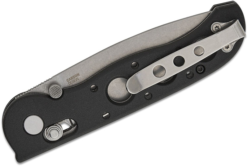 CRKT Carson M16-02X Tanto Crossbar Lock Knife Black Grivory (3.11", SW, D2) M16-02X