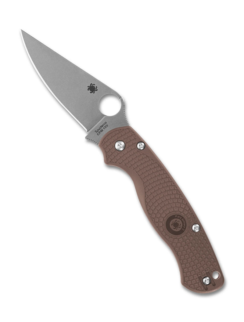 Spyderco Paramilitary 2 SPRINT RUN Lightweight Brown FRN (3.47", Satin, 15V) C81PBN15V2