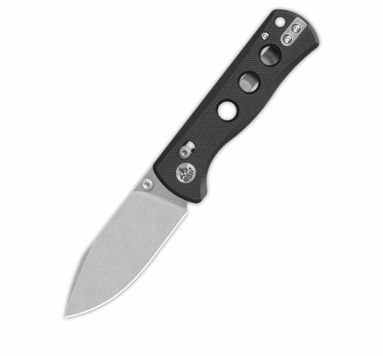 QSP Canary Glyde Lock Knife Black G10 (2.84", Stonewash, 14C28N) QS150GL-A1