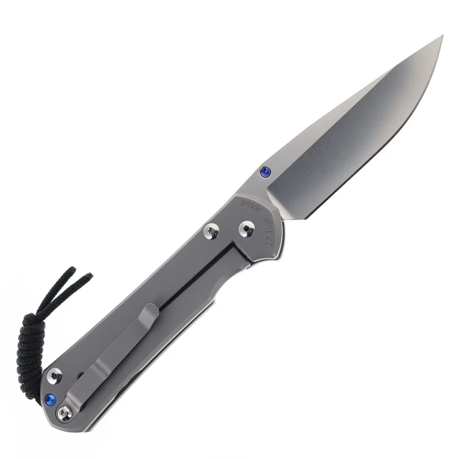 Chris Reeve Large Sebenza 31 Knife Glass Blasted Titanium (3.61", SW, MagnaCut) L31-1644