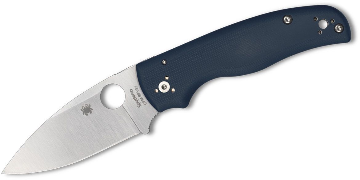 Spyderco Shaman Compression Lock Knife Cobalt Blue G-10 (3.61", Satin, SPY27) C229GPCBL