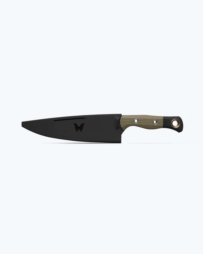 Benchmade Fixed Blade 8" Chef Knife OD Green/Black G-10 (8", Black, CPM154) 4025BK-01