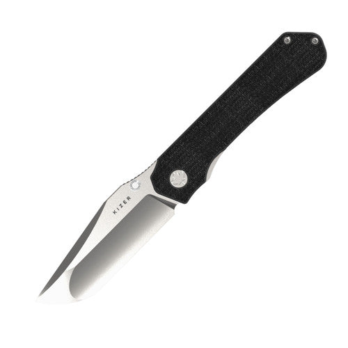 Kizer Saturna Micarta CKG Anniversary LIMITED EDITION Black Micarta (3.38", Satin, Nitro-V) 99/B
