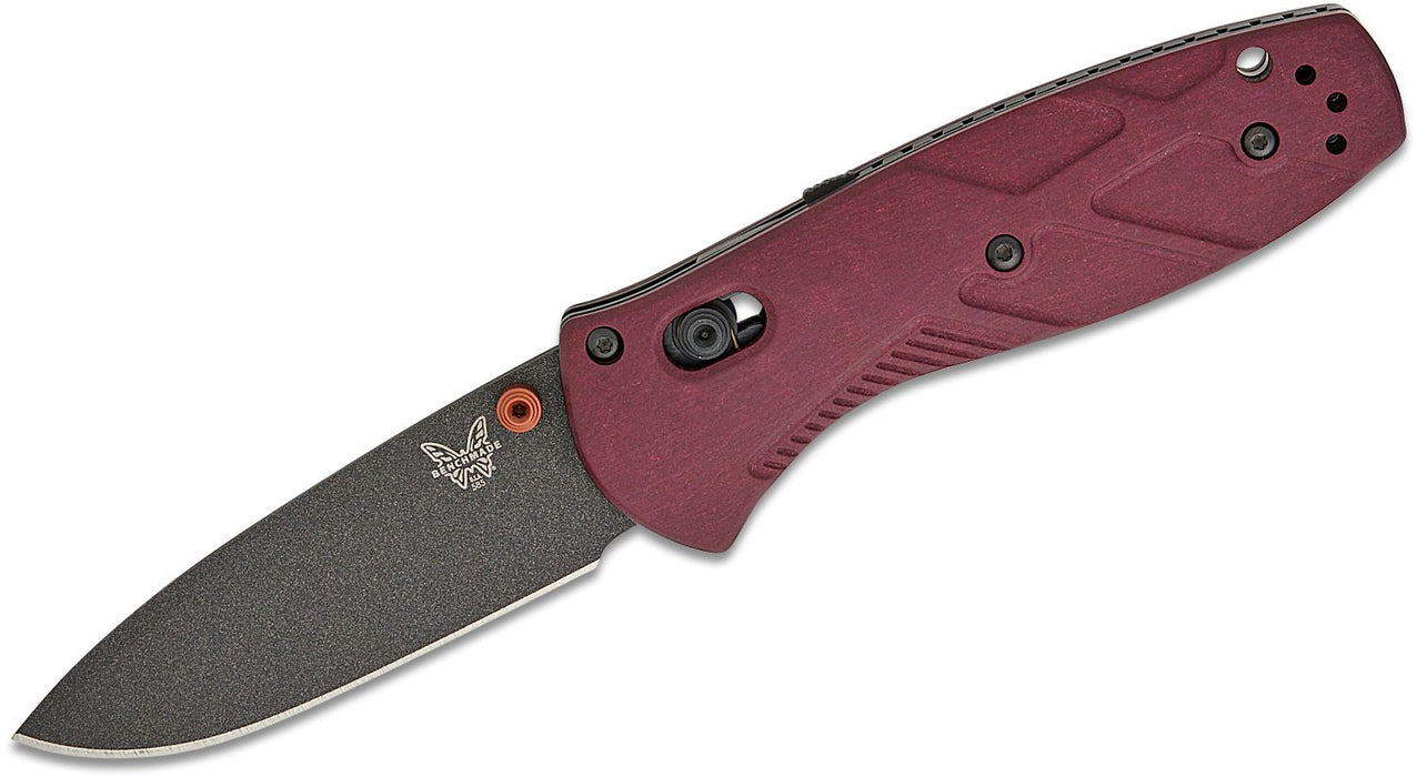 Benchmade Mini Barrage AXIS-Assist Knife Redstone Richlite (2.91", Cerakote, S30V) 585BK-04